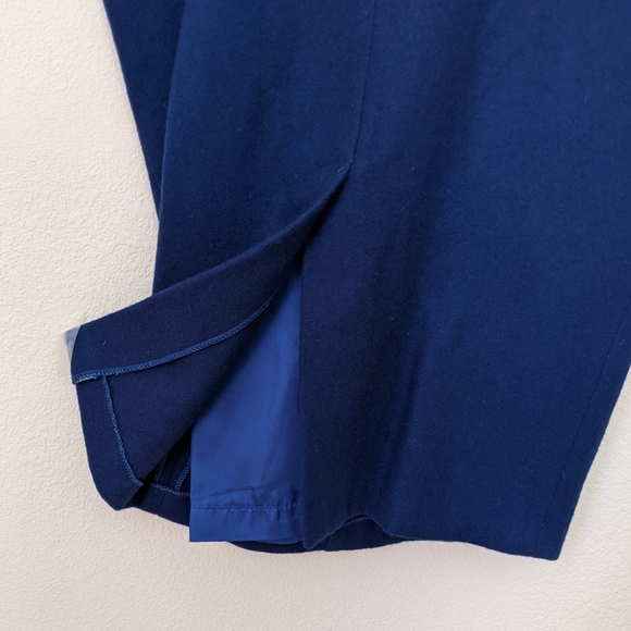 Vintage Japanese Sweater Dress Heavyweight Geometric Cut-Out Navy NWOT - Picture 9 of 11